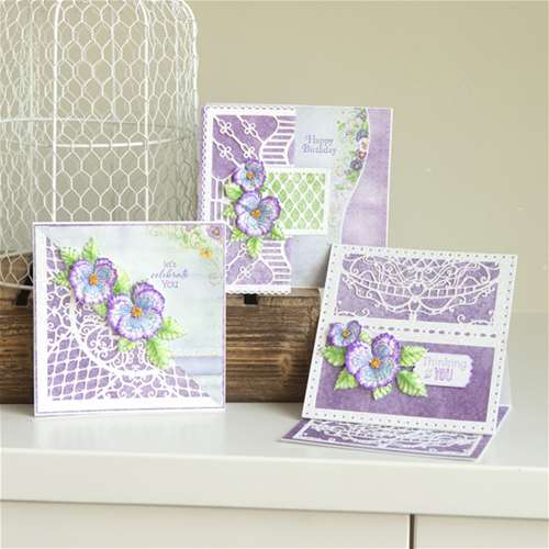 Decorative Cheery Pansy Cards