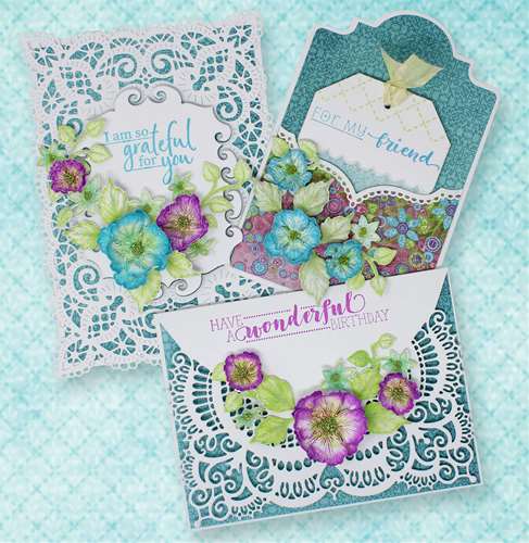 Delicate Blossoms and Shaped Cards