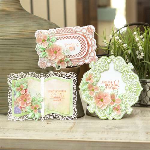 Delicate Vellum Floral Shaped Cards