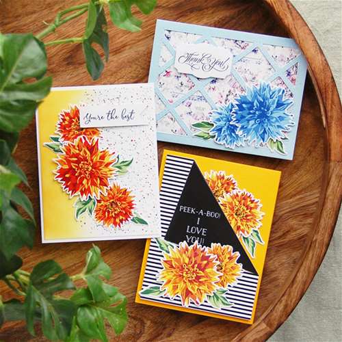 Die Cutting with Floral Paper Pads