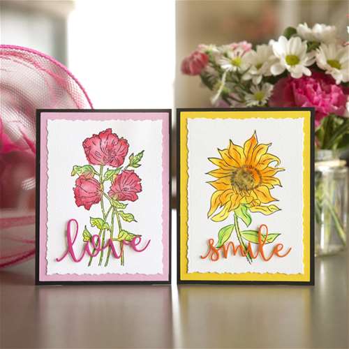 Watercolor Flower Stamping Technique
