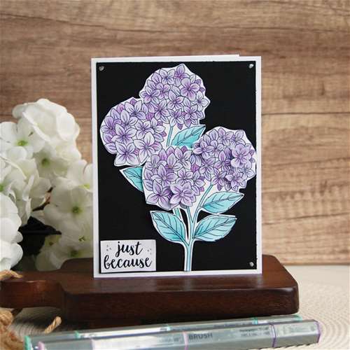 Beginning Alcohol Markers Brush Tips: Floral Card