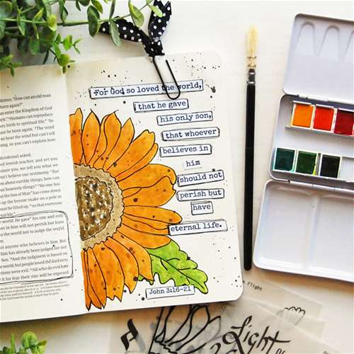 Bible Journaling One &amp; Done Watercolor Painting