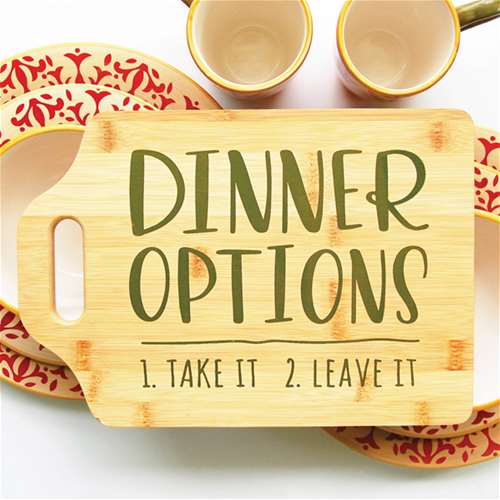 Dinner Options Cutting Board