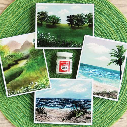 Freehand Clouds, Water &amp; Wildflowers