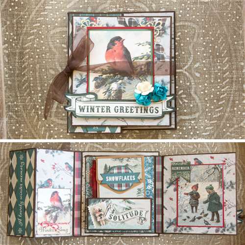Holiday Fancy Fold Card with Authentique