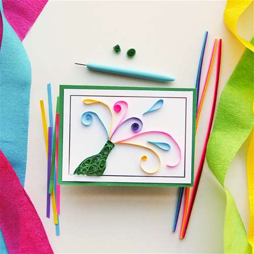 Paper Quilling - Celebrate Card
