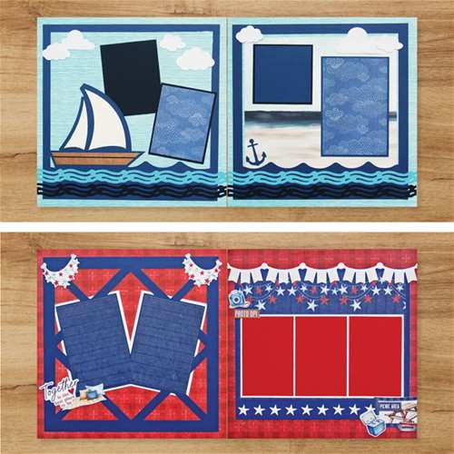 Sailboats &amp; Picnics 2-Page Layouts