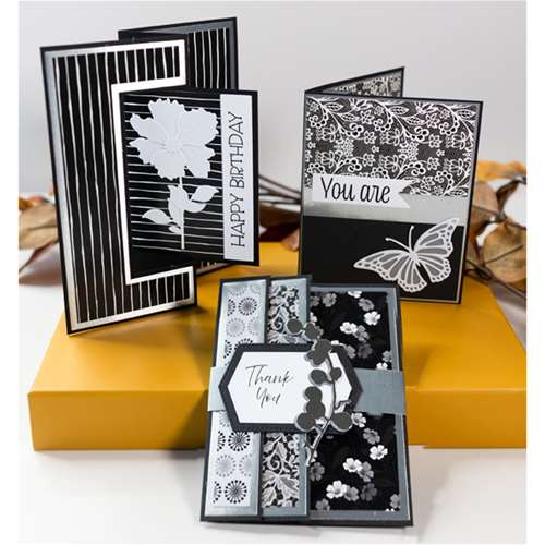 Simply Stunning: Black, White &amp; Silver Cards