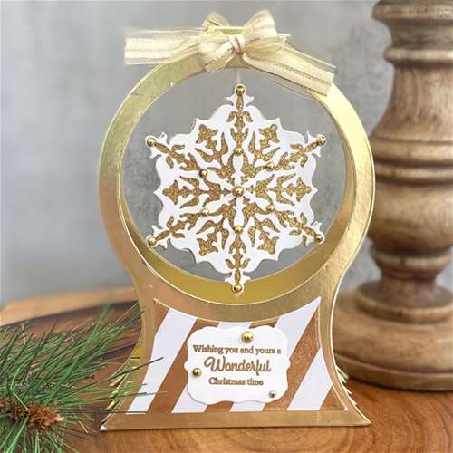 Spinning Snowflake Snowglobe Cards 