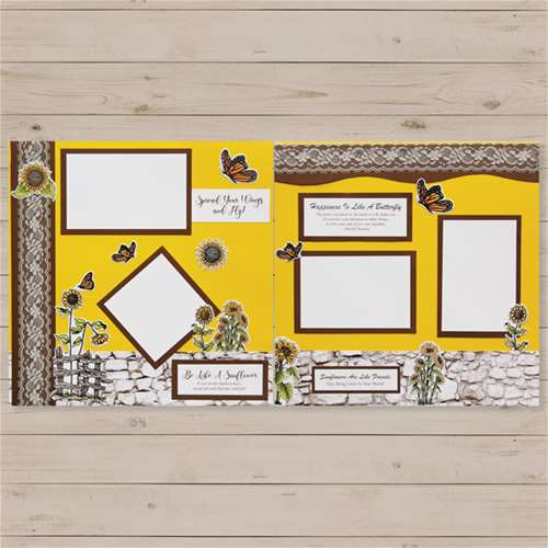 Sunflowers &amp; Butterflies Layout