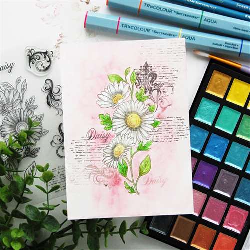 Watercolor 3 Ways: Paint, Pencil, Marker